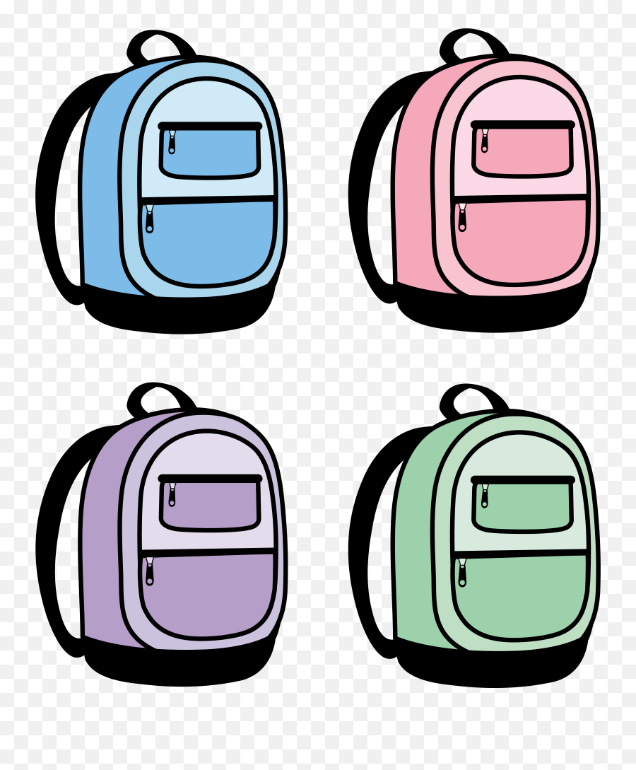 Clipart Homework Backpack Clipart - Back Pack Clip Art Emoji,Emoji Bookbags