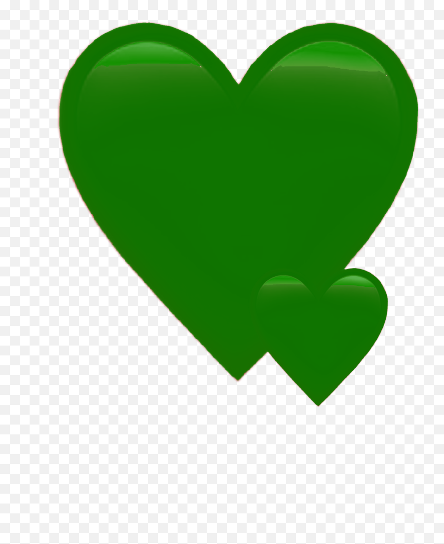 Heart Green Darkgreen Sticker By Jovanan484 - Girly Emoji,Dark Green Heart Emoji