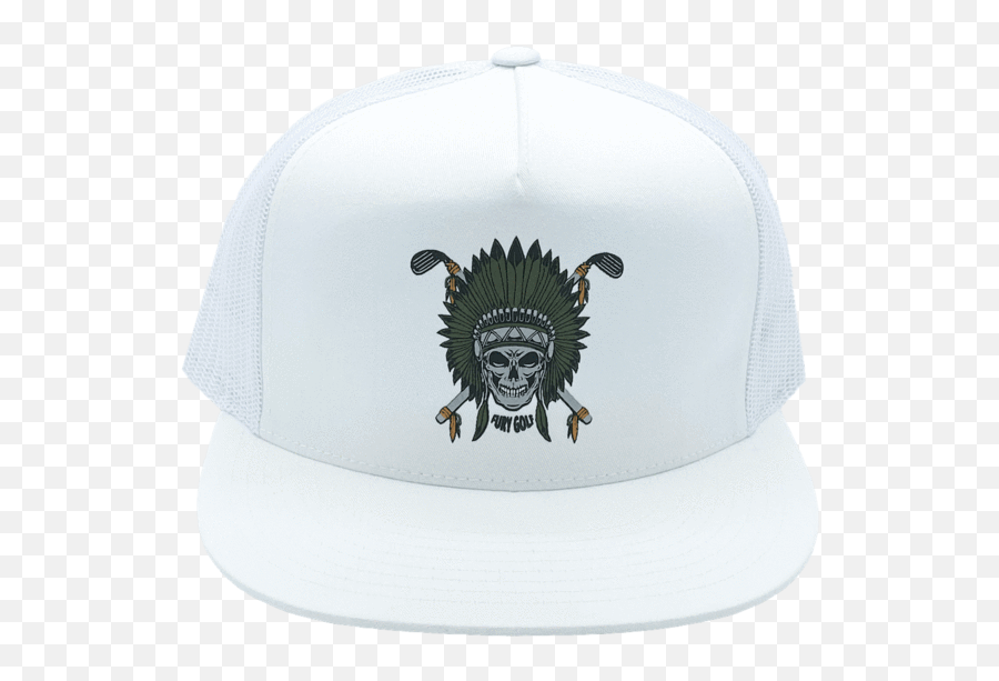 Skull Chief 5 - Panel Trucker Hat For Adult Emoji,Backwards Cap Emoticon