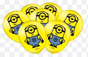 Balão De Látex Minions Festcolor - Balão Minions Emoji,Emoticons Meu Malvado Favorito
