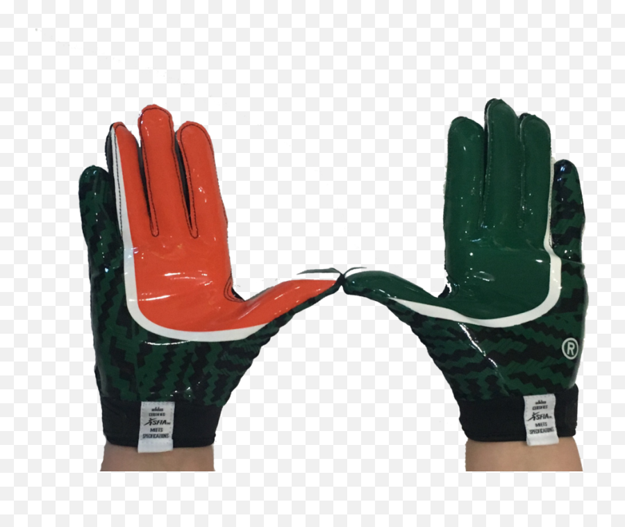 Miami Hurricanes Adizero By Adidas Football Gloves Buy - Safety Glove Emoji,Adidas Football Cleats With Emojis