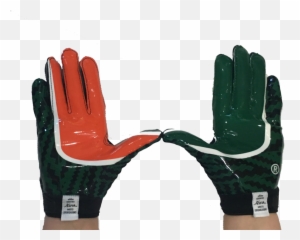 Miami Hurricanes Adizero By Adidas Football Gloves Buy - Safety Glove Emoji,Adidas Football Cleats With Emojis