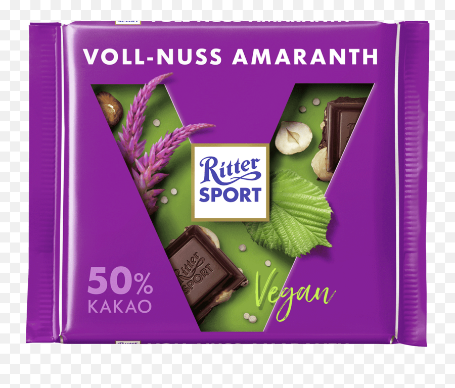 Ritter Sport Vegan Whole Hazelnut Amaranth Dark Chocolate - Ritter Sport Voll Nuss Amaranth Emoji,Order Of The Amaranth Emoji