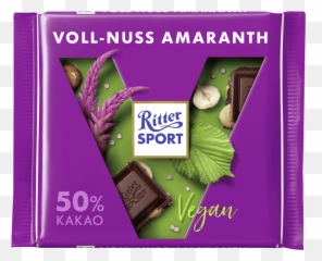 Ritter Sport Vegan Whole Hazelnut Amaranth Dark Chocolate - Ritter Sport Voll Nuss Amaranth Emoji,Order Of The Amaranth Emoji