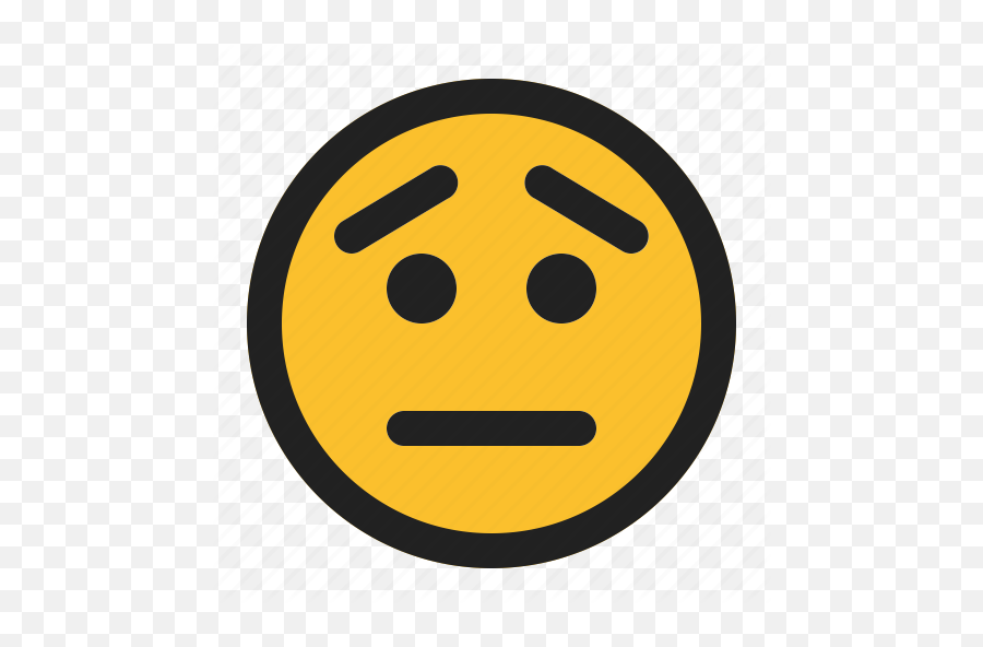 Emoji Emoticon Expression Face - Worried Icon,Pensive Emoji