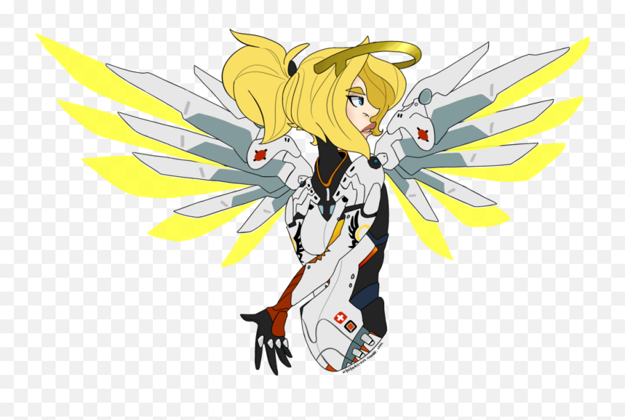 Overwatch Mercy Art Png - Mercy Overwatch Transparent Gif Emoji,Mercy Emoticon Overwatch