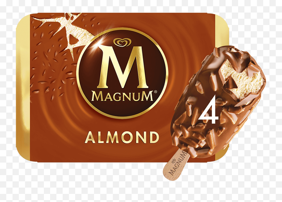 Magnum Almond Ice Cream 4 X 100ml - Magnum Almond Emoji,Fat Guy Eating Ice Cream Emoji