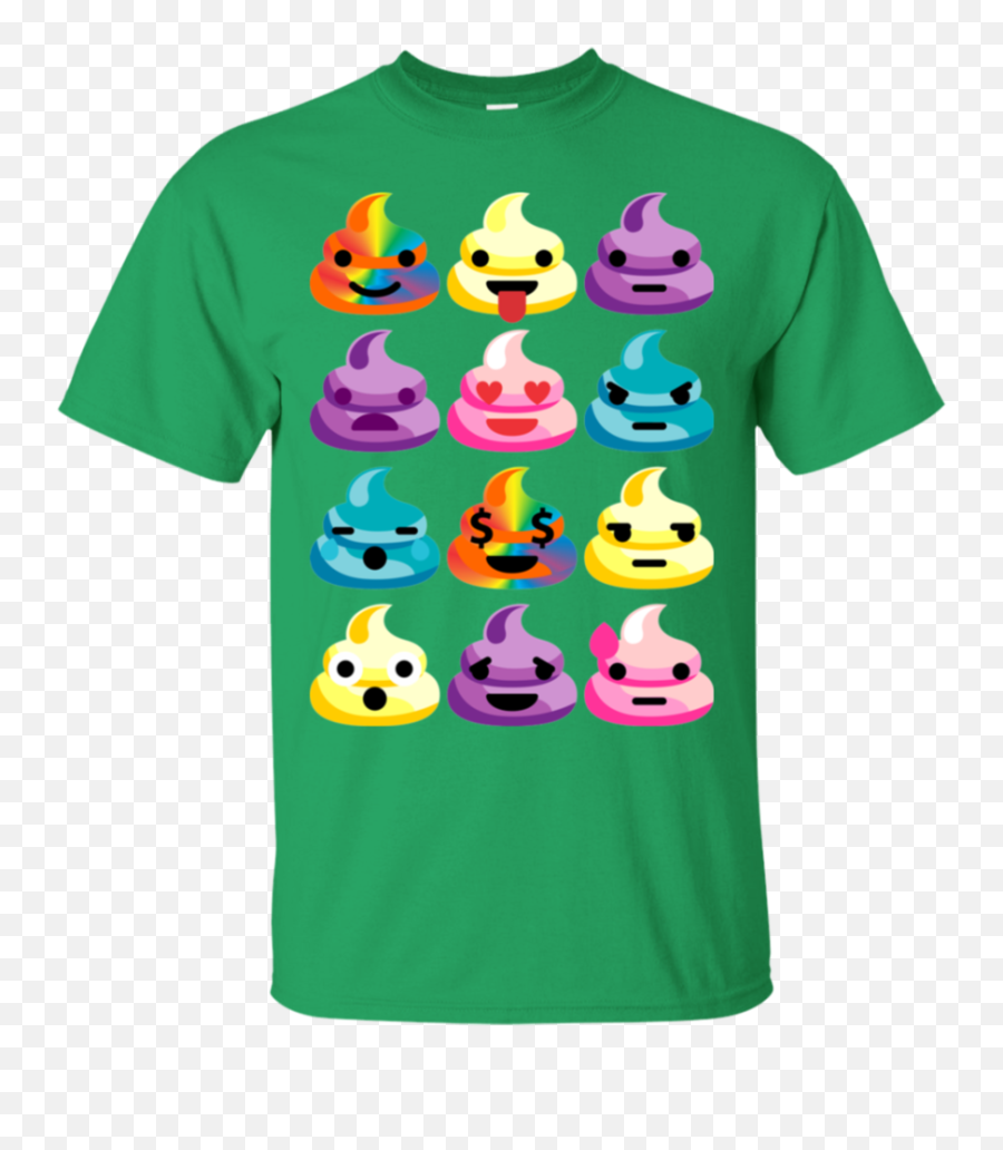 Cute Girl Rainbow Emoji Poop T - Rick And Morty Inappropriate Shirts,Emoji Short Tops With Hearts For Girls