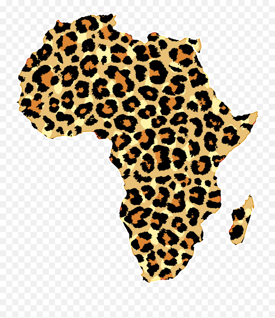 Leopard Print African Map Of Africa Kids Tie - Dye Tshirt Emoji,Leopard Emoji
