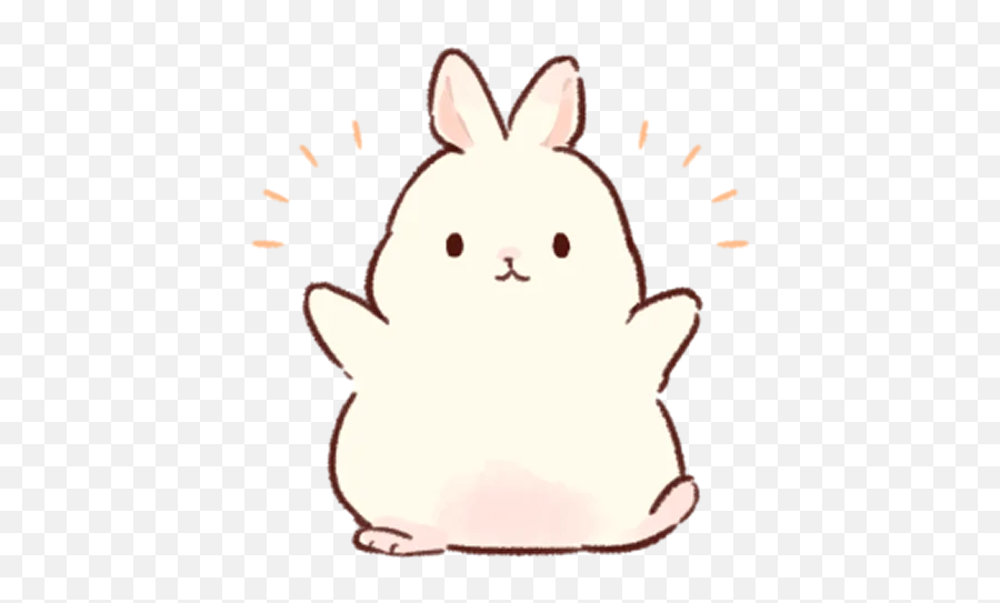 Soft And Cute Rabbits Telegram Stickers Emoji,Rabbbit Emoji