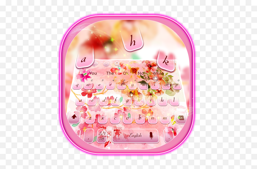 Amazoncom Lush Blossom Keyboard Theme Appstore For Android - Dot Emoji,Sakura Flower Emoji