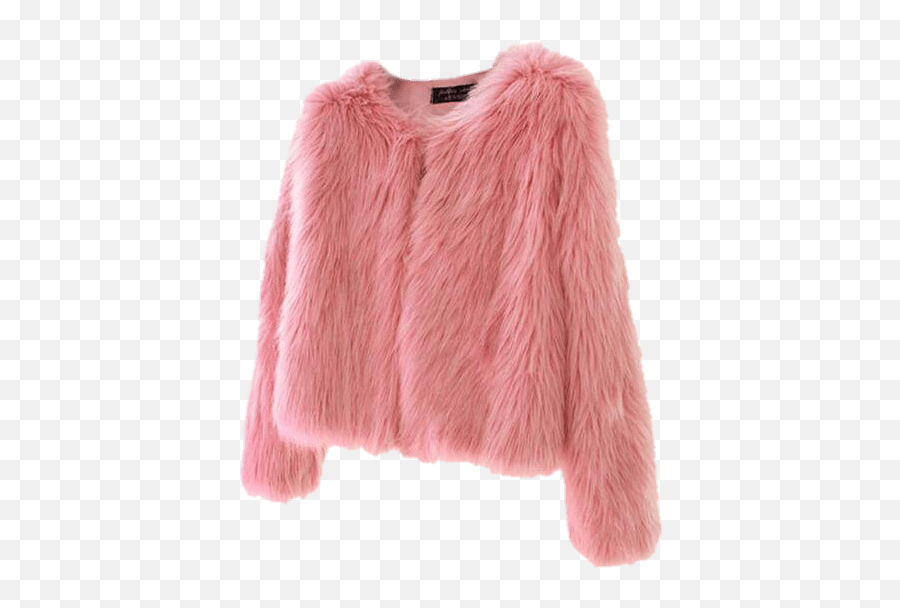 Fur Pink Coat Jacket Sticker By Starrlette Decay - Long Sleeve Emoji,Emoji Attire