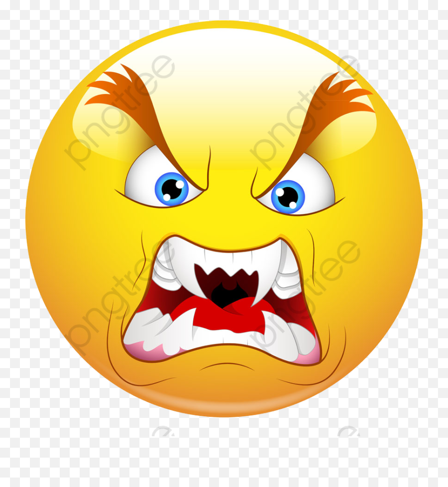 Monster Smiley Clipart - Full Size Clipart 4910673 Aggresive Cartoon Emoji,Marine Emoticon