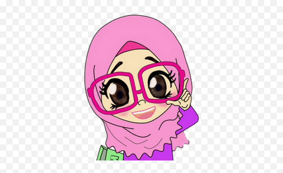 Gambar Kartun Bayi - Pretty Muslimah Teacher Cartoon Emoji,Animasi Emoticon Lucu