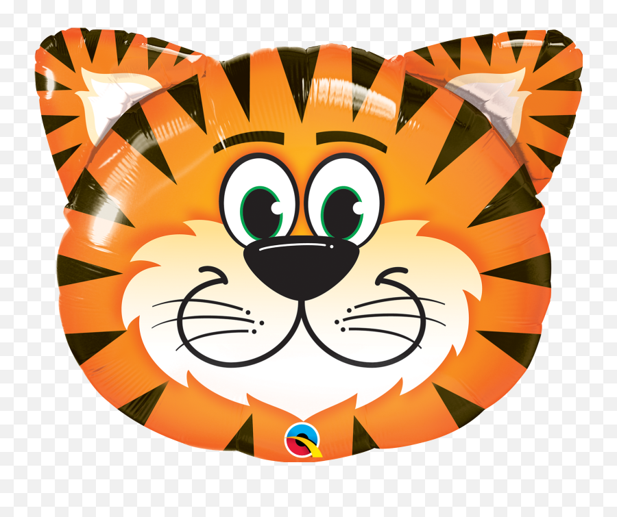 Tickled Tiger Foil Balloon 30 - Helium Ballon Verjaardag Kind Emoji,Tiger Emoji Facebook