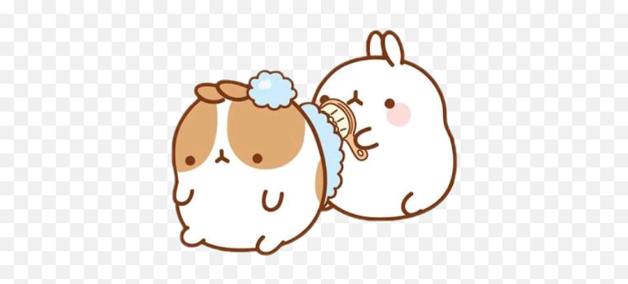 Molang Korean Bunny Squish Sticker By Bridiebagnall - Molang Jungkook Emoji,Update Squished Emojis