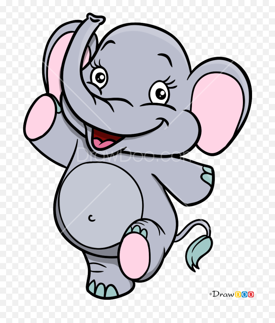 How To Draw Baby Elephant Baby Animals - Dibujos De Un Elefante Bailando Emoji,Elephant Touching Dead Elephant Emotion