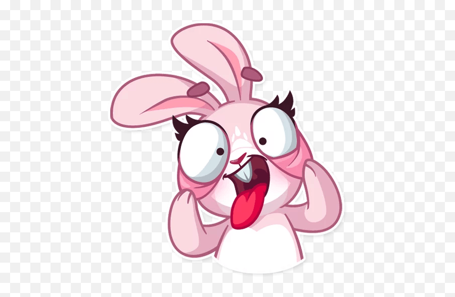 Rosy Bunny - Telegram Sticker Telegram Stickers Cute Rosy Bunny Stickers Emoji,Bunny Emoticon