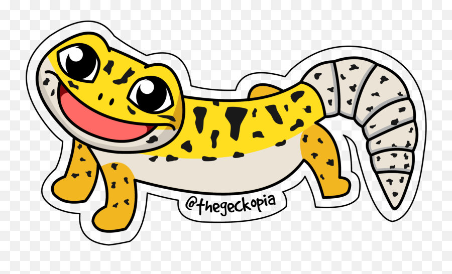 Normal Leopard Gecko Sticker Decals U2013 Geckopia - Animal Figure Emoji,What Does Color Say About Crested Geckos Emotion