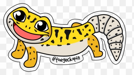 Normal Leopard Gecko Sticker Decals U2013 Geckopia - Animal Figure Emoji,What Does Color Say About Crested Geckos Emotion