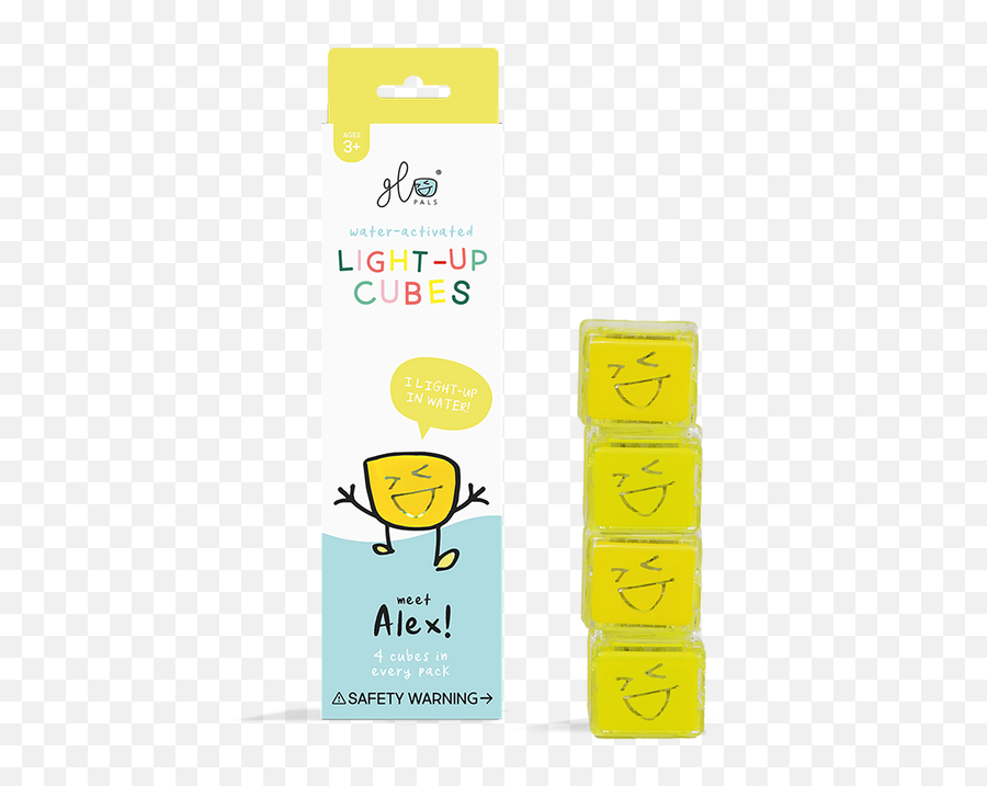 Glo Pals Liquid Activated Light Up Cubes Emoji,Foot In Mouth Text Emoticon