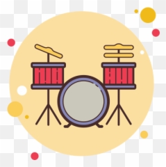Drum Set Icon In Circle Bubbles Style Emoji,Maracas Emoji Ios