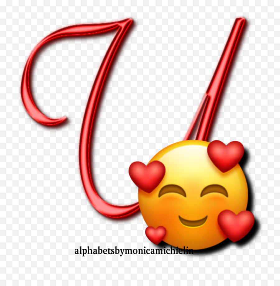 Monica Michielin Alphabets Red Hearts Smile Alphabet Emoji,Emoticons 