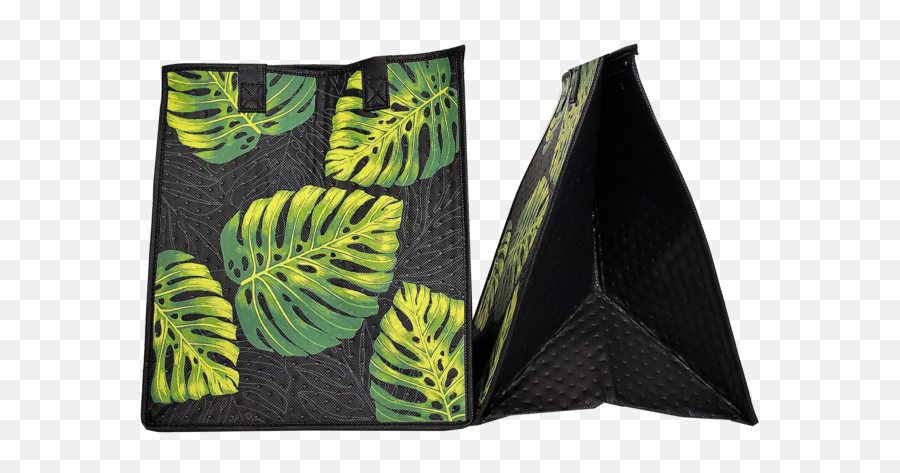 Tropical Paper Garden Hawaiian Hotcold Insulated Large Bag - Love Leaf Black Emoji,Hot Love & Emotion Virginelle