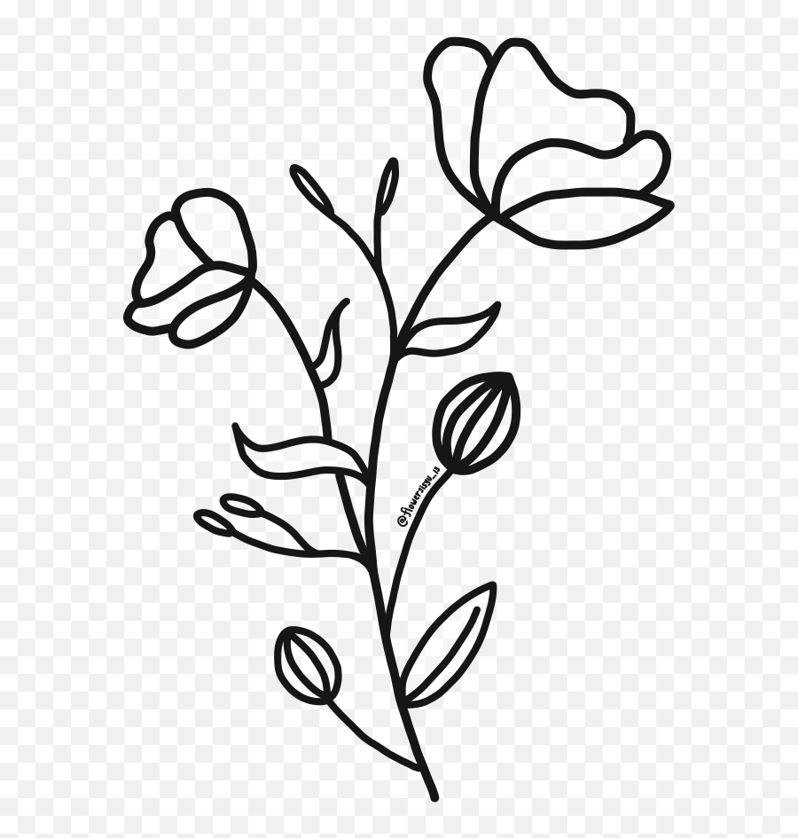 Outline Flower Sticker By Itu0027s March Already O - O Floral Emoji,Guess The Emoji 25