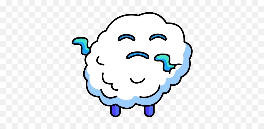 Telegram Sticker From Collection Snowball Emoji,Snow Clouds Emoji