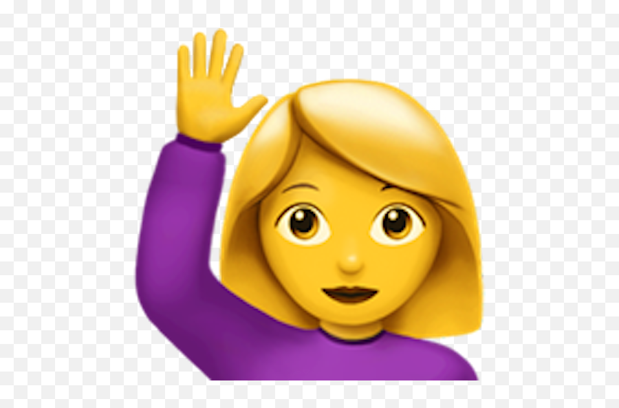 Cropped - Womanraisinghand1f64b200d2640fe0fpng U2013 Rachel Emoji,Raise Hand Emoji