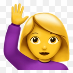 Cropped - Womanraisinghand1f64b200d2640fe0fpng U2013 Rachel Emoji,Raise Hand Emoji