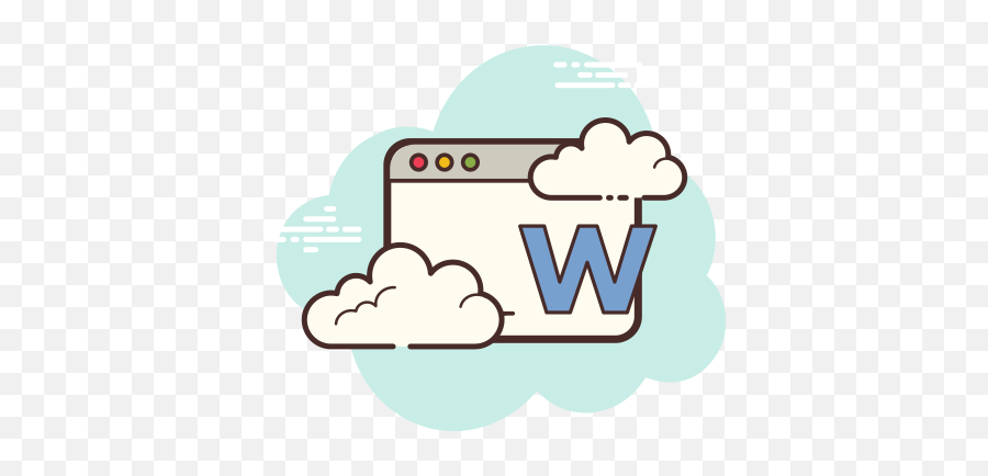 Microsoft Word Window Icon In Cloud Style Emoji,Emoji Microsoft Word