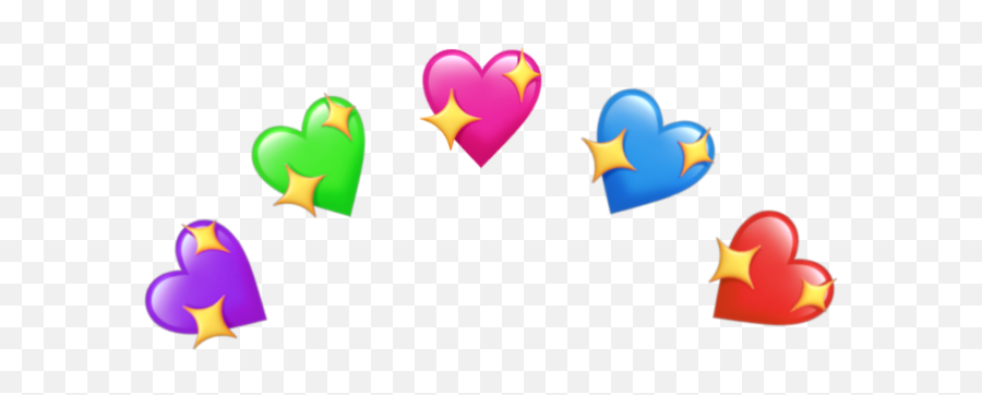 Heart Pink Purple Blue Green Sticker - Girly Emoji,Green Star Emoji