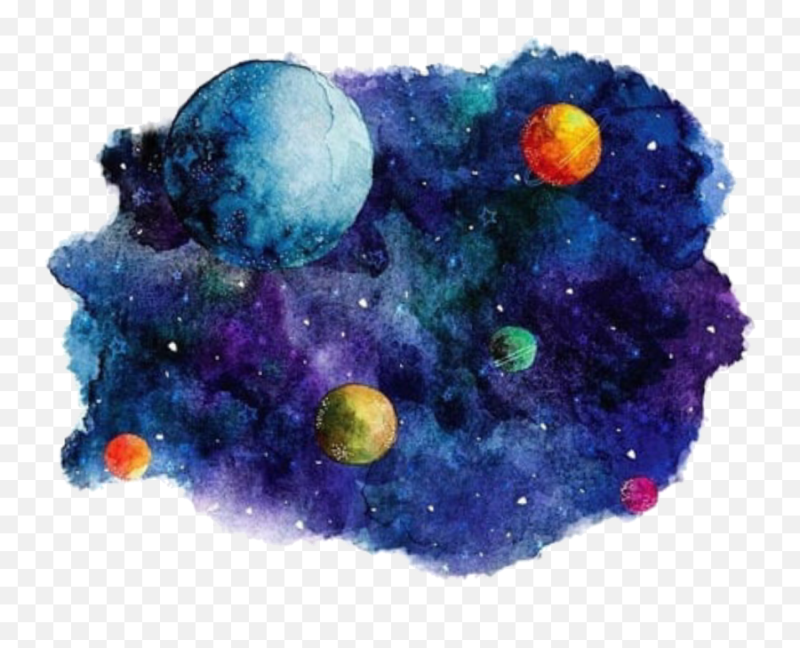 Outer Space Universe Sticker - Acuarela Png Universo Emoji,Outer Space Emoji