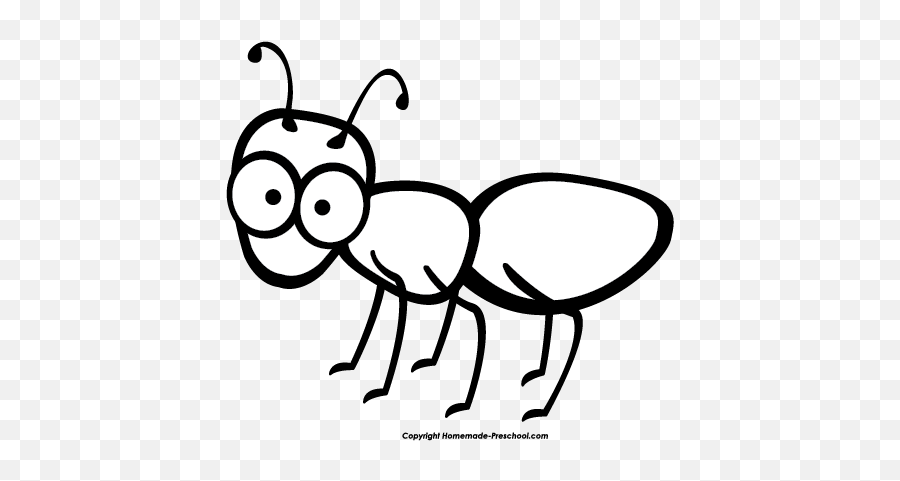 Ant Black And White Clipart 2 Wikiclipart - Clipartix Black And White Clip Art Ant Emoji,Sleep Ant Ladybug Ant Emoji