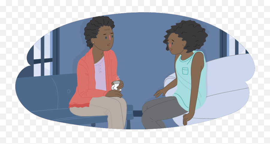 Disclosures Of Child Abuse - Mom And Daughter Talking Catoon Emoji,Communicating Emotions Kids