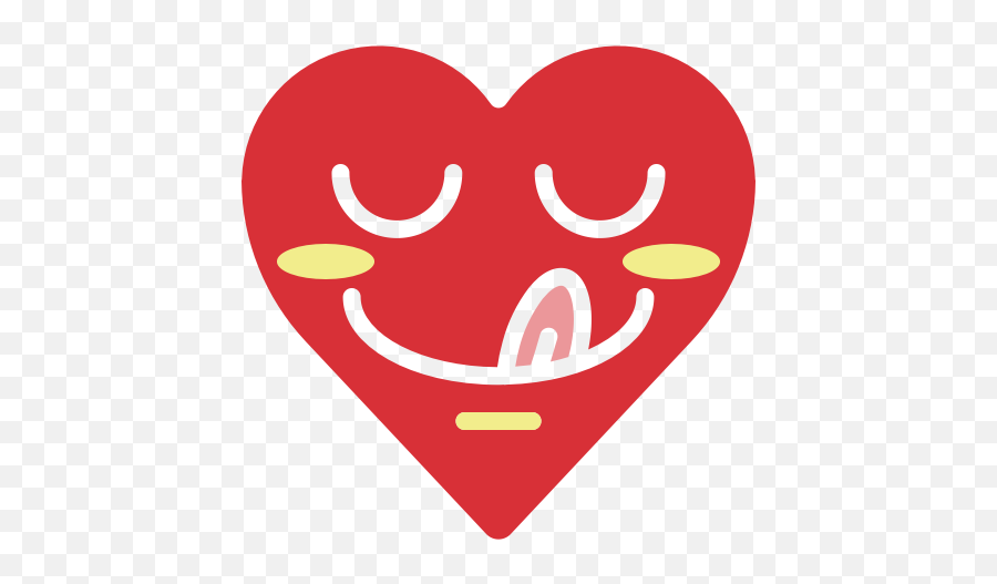 Emoji Emotion Heart Tasty Yummy - Happy,Yummy Emoji