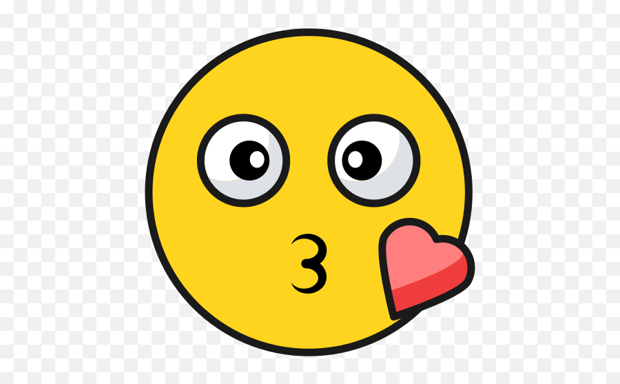 Emoji Kiss Heart Free Icon Of Emojis - Emoji De Beso En Pc,Picarto Emoticons Heart