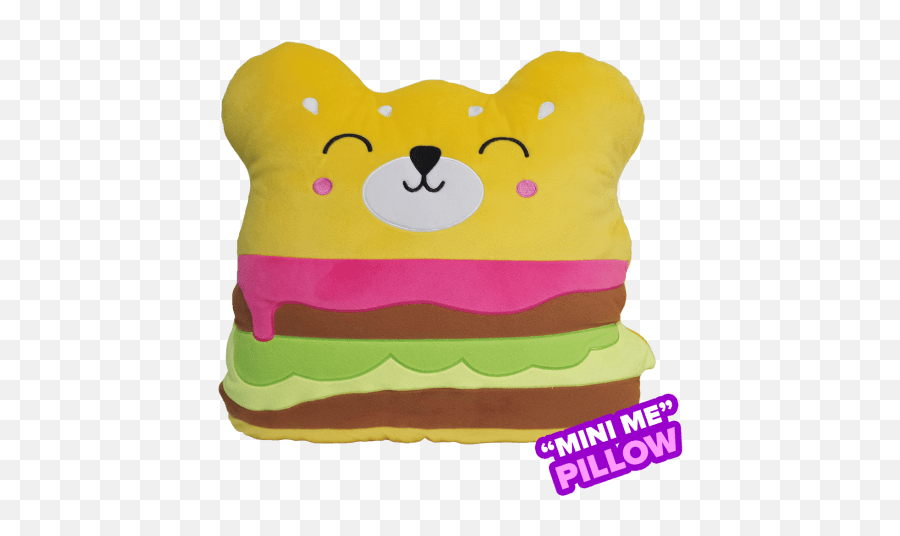 Mini Bear Burger Scented Foodie Pillow - Soft Emoji,Mini Emoji Pillows