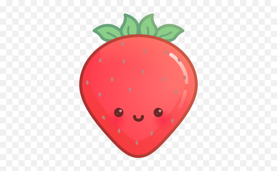 Feliz Gradiente De Morango - Transparent Strawberry Cartoon Emoji,Como Fazer Emoticon De Morango De Feltro