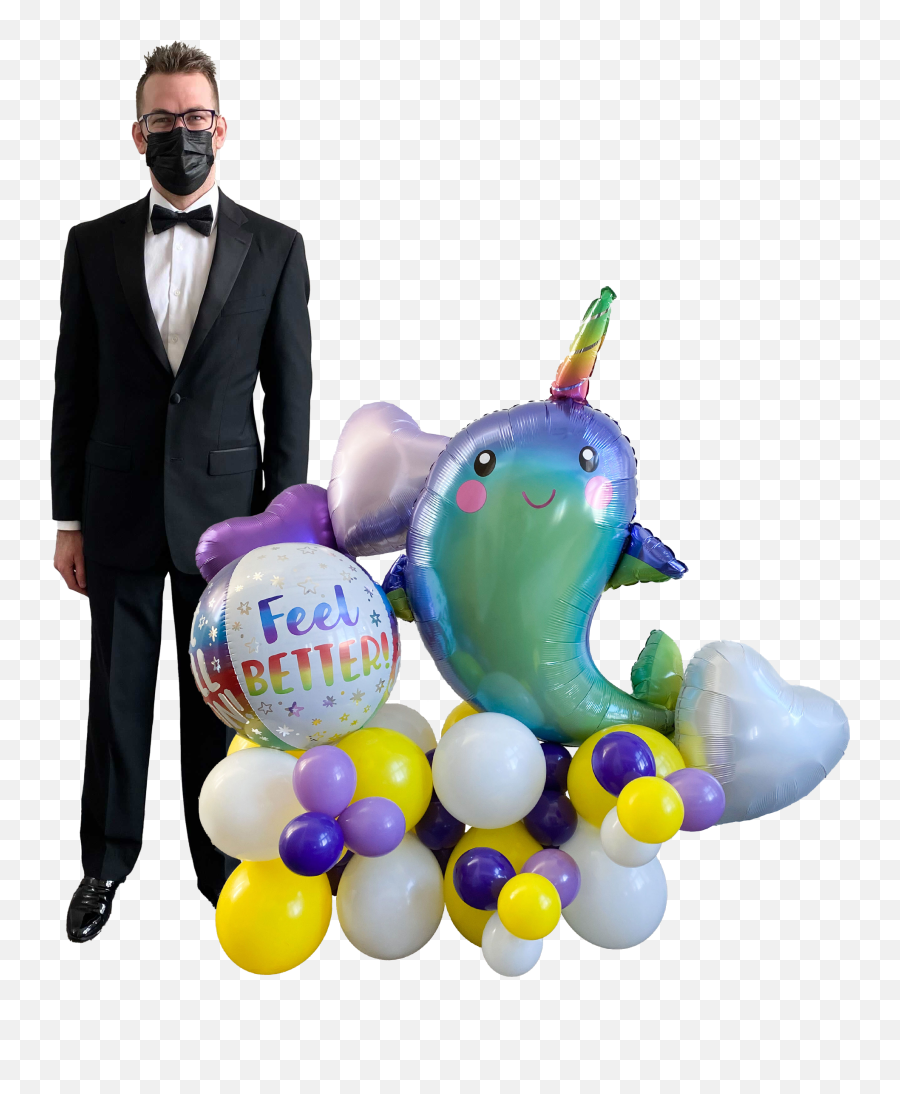 Get Well Soon Balloon Bouquet Delivery Utah Quick Balloon Emoji,Narwhal Emoji