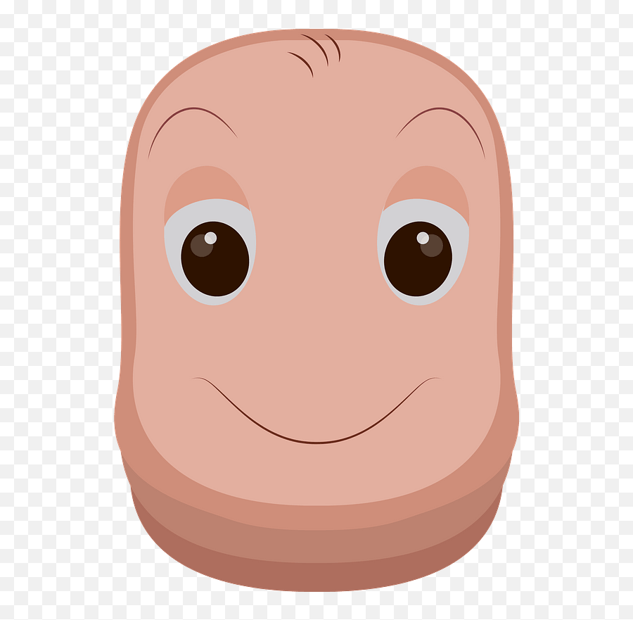 Worm Face Clipart - Happy Emoji,Apple With Worm Emoticon