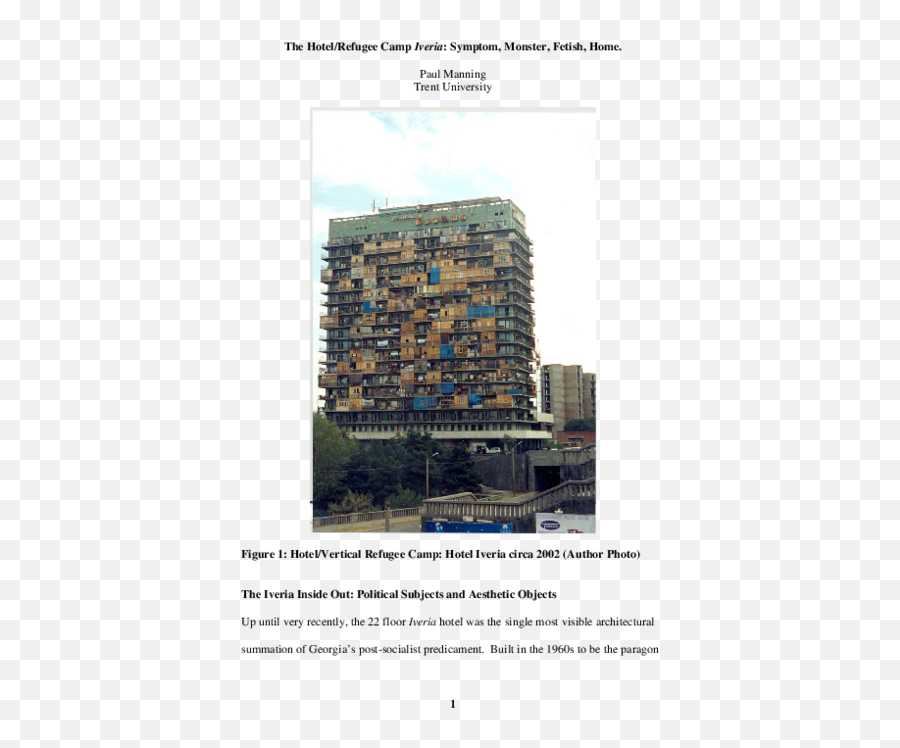 Pdf Hotelrefugee Camp Iveria Paul Manning - Academiaedu High Rise Emoji,Apotheosis Emoticons