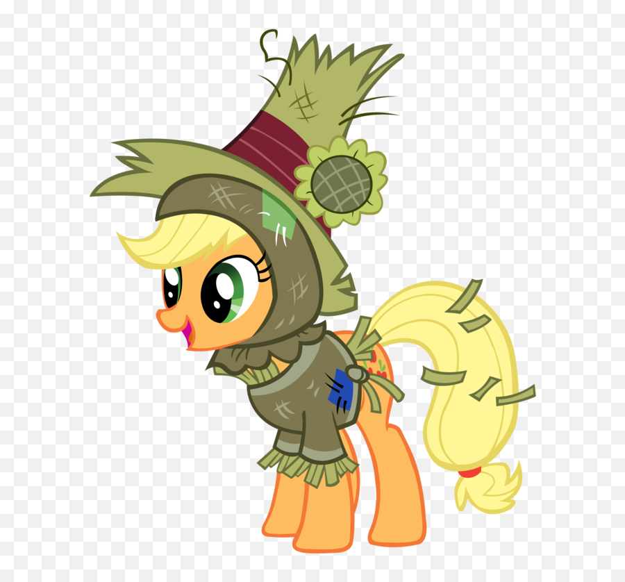 Applejack Did I Skeered Ya By Star - My Little Pony Mlp Applejack Scarecrow Emoji,Does Scarecrow Have Any Emotions