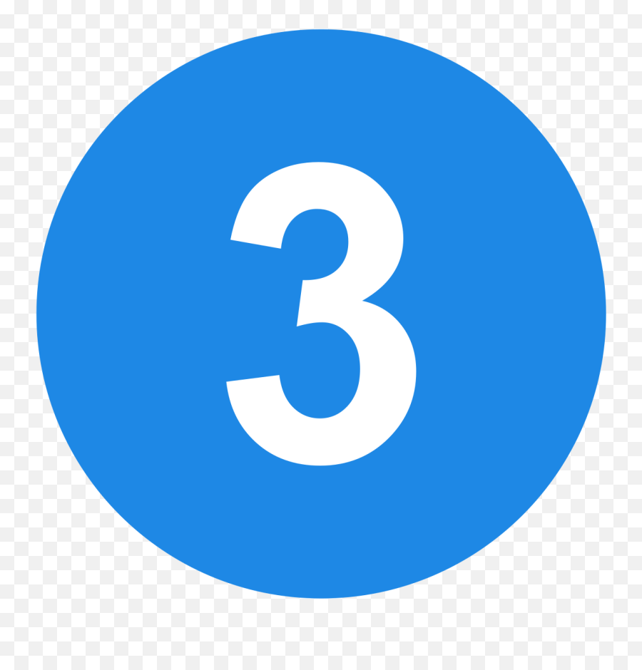Eo Circle Blue White Number - Circle Number 3 Icon Emoji,Blue Circle Emoji