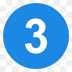Eo Circle Blue White Number - Circle Number 3 Icon Emoji,Blue Circle Emoji