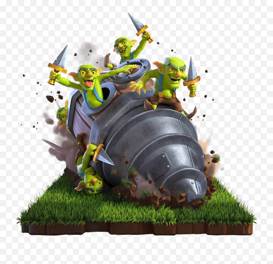 Goblin Com Broca - Goblin Drill Clash Royale Emoji,Emoji De Fornalha