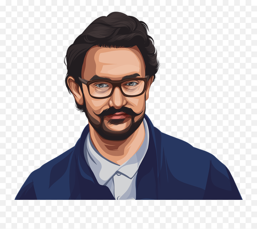 Celebrity Actor Acting Character - Aamir Khan Vector Illustration Emoji,Movie Acting Character Emotions