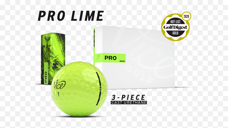 Vice Golf Balls Pro Neon Lime Emoji,Ball & Chain Emoji